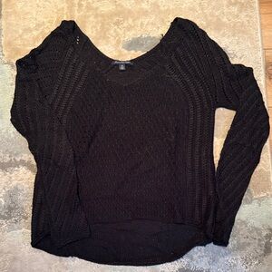 American Eagle Outfitters Black Textured Sweater